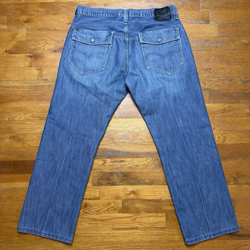 Levi's 569 Jeans Men's 33x30 Loose Straight Denim Snap Flap Double Pockets EUC